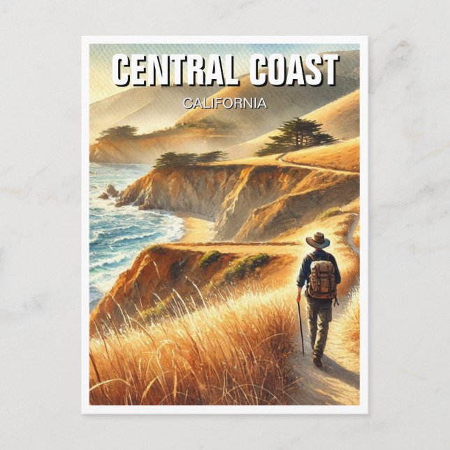Carte Postale California Central Coast Hiker (Devant)