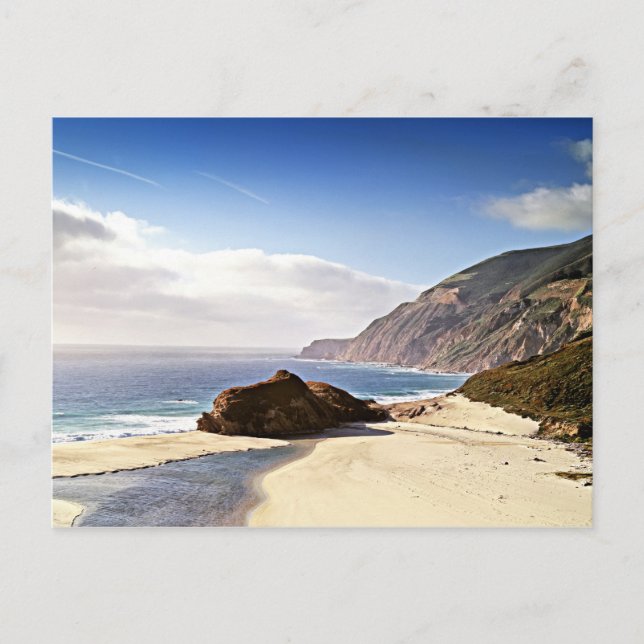 Carte Postale California Coastline, belle photo pittoresque (Devant)