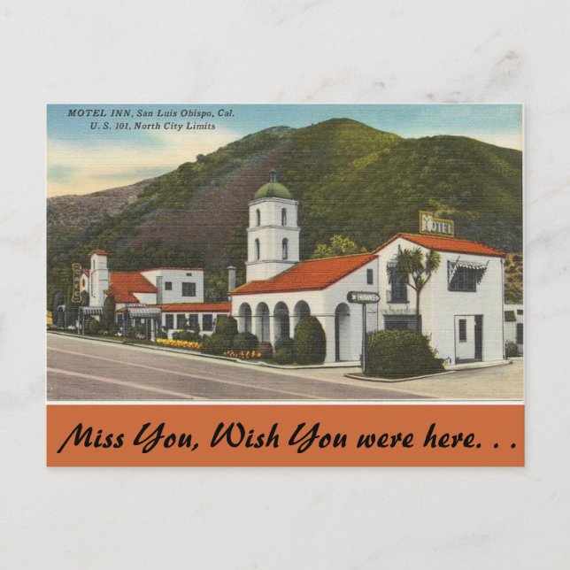 Carte Postale California, Motel Inn, San Luis Obispo (Devant)