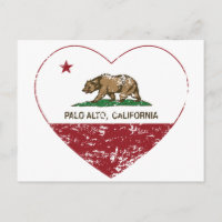 californie drapeau palo alto coeur en détresse