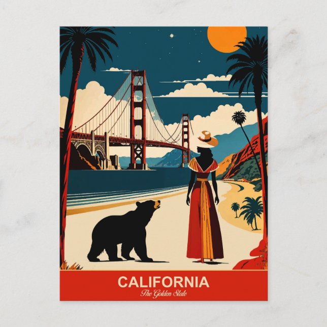 Carte Postale Californie : l'État doré (Devant)