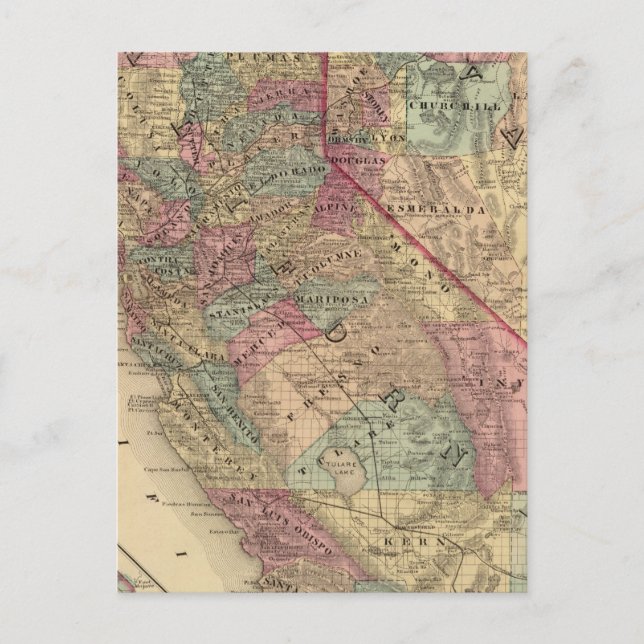 Carte Postale Californie, Nevada (Devant)