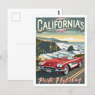 Carte Postale Californie USA Amérique Vintage célèbre Travel Pla