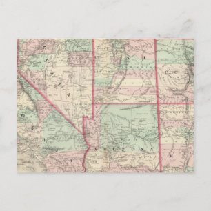 Carte Postale Californie, Utah, Nevada, Colorado