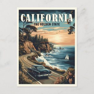 Carte Postale Californie Vintage