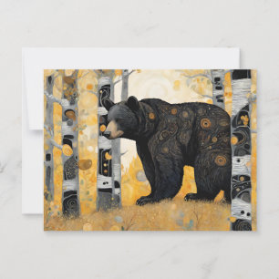 Carte Postale Câlins d'ours mignon en pensant à vous