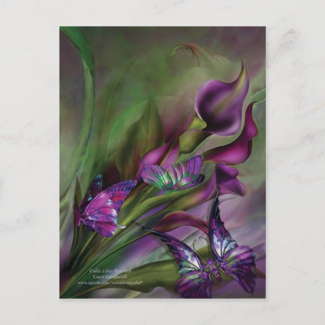 Carte postale Calla Lilies Art (Devant)