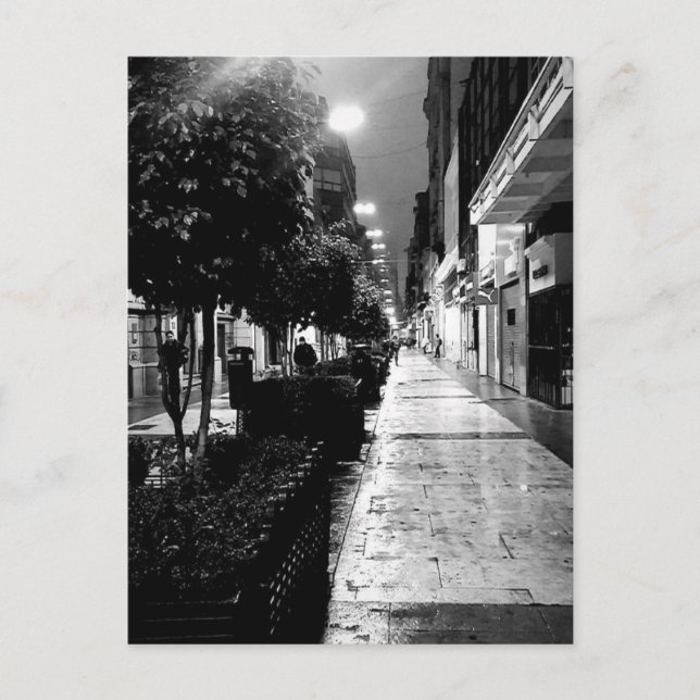 Carte Postale Calle Florida Buenos Aires noir et blanc (Devant)