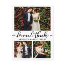 Calligraphie 3 Mariage photo Collage Merci