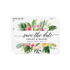 Calligraphie Flore Tropicale Enregistrer La Date