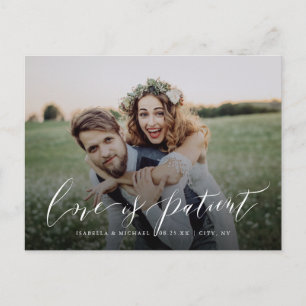 Carte Postale Calligraphie L'Amour Est Patient Photo Postponemen