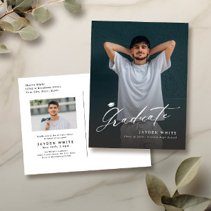 Carte Postale Calligraphie moderne Diplôme photo simple