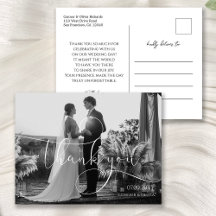 Calligraphie moderne Mariage Merci photo