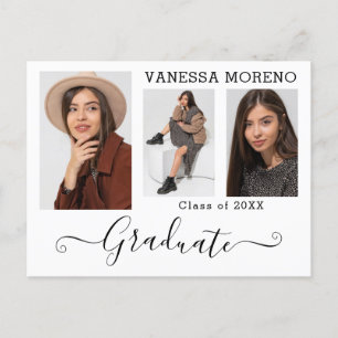 Carte Postale Calligraphie moderne Script 3 Photo WxB Graduation