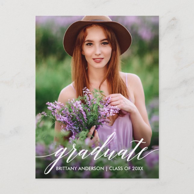 Carte Postale Calligraphie moderne Script Diplômé photo (Devant)