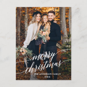 Carte Postale Calligraphie moderne Script Joyeux Noël Photo