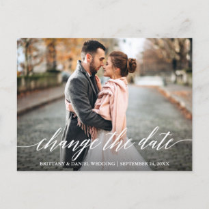 Carte Postale Calligraphie Moderne Script Modifier La Date Nouve