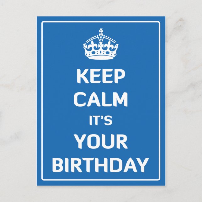 Carte Postale Calme c'est ton anniversaire (Devant)