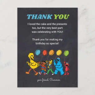 Carte Postale Camarades de la rue Sésame Ballons d'anniversair
