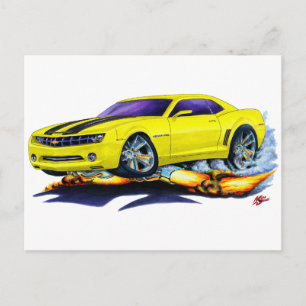 Carte Postale Camaro Jaune-Noir 2010
