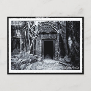 Carte Postale Cambodge - Porte secrète, Temples Angkor Watt