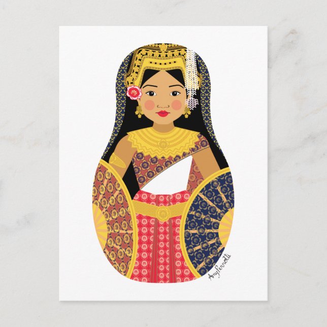 Carte postale cambodgienne Matryoshka (Devant)