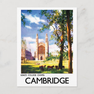 Carte Postale Cambridge, chapelle du King's College, Royaume-Uni