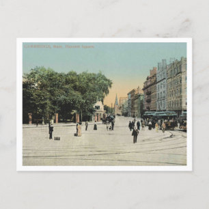 Carte Postale Cambridge MA, Carré de Harvard, 1910
