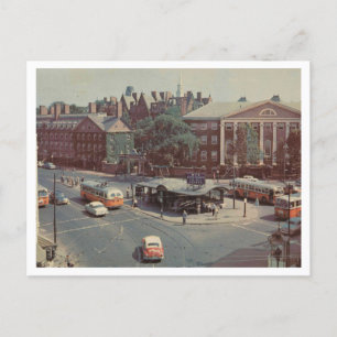 Carte Postale Cambridge MA, Harvard Carré, 1960 Retro Vintage