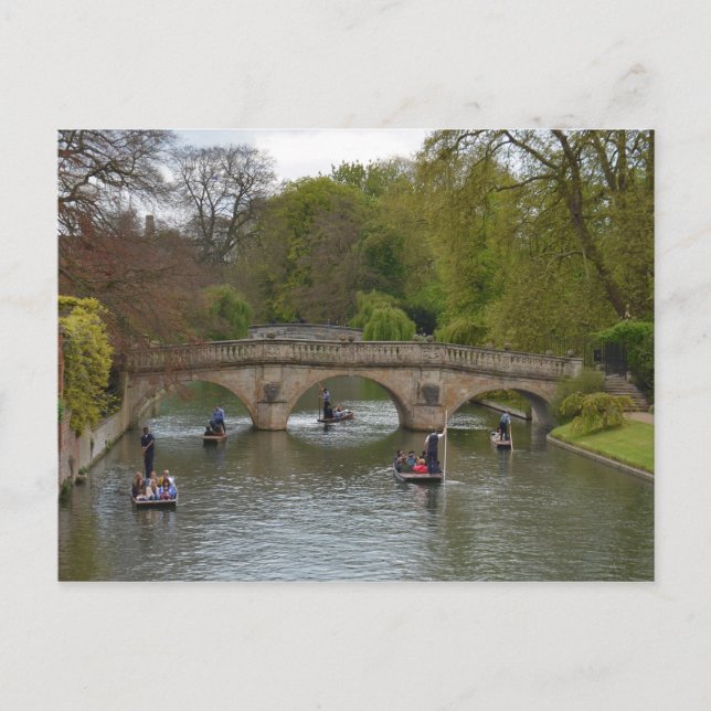 Carte postale Cambridge Punting (Devant)