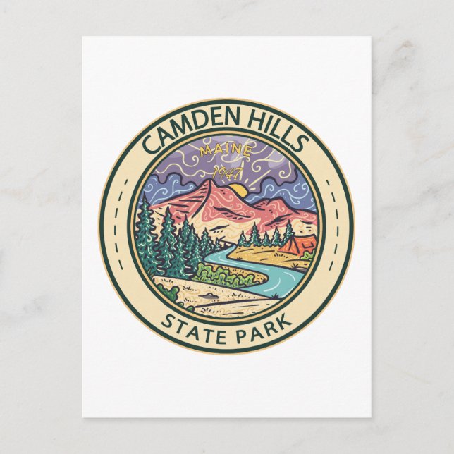 Carte Postale Camden Hills State Park Maine Badge (Devant)