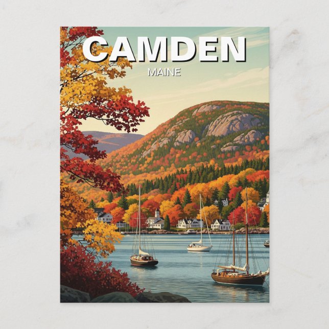 Carte Postale Camden Maine Travel (Devant)