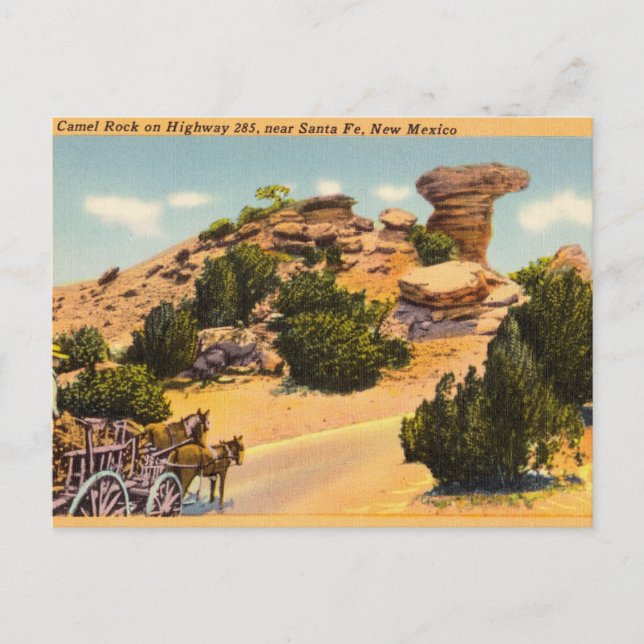 Carte Postale Camel Rock sur l'autoroute 285, Père Noël Fe, Nouv (Devant)