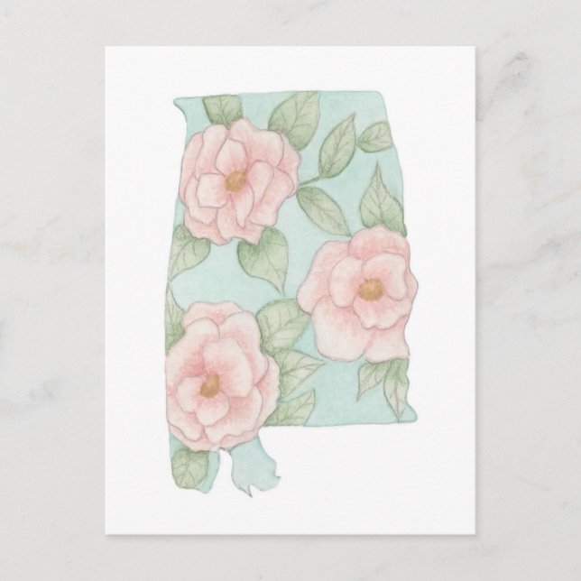 Carte Postale Camelias de l'Alabama (Devant)