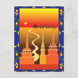 Carte Postale Camels au-delà de la ville