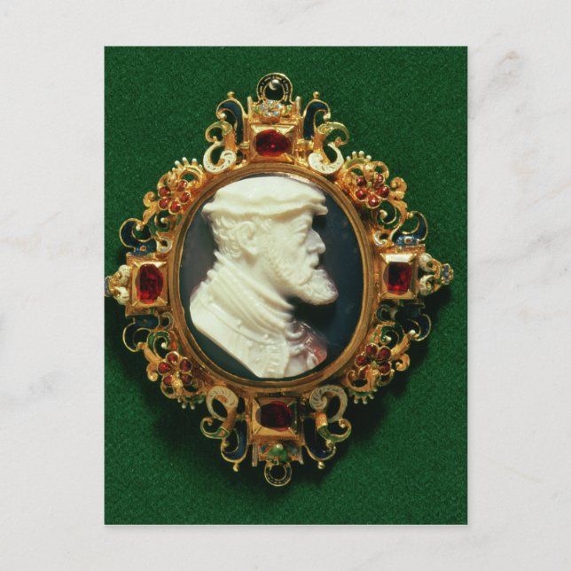 Carte Postale Cameo portant le portrait de Charles Ier d'Espagne (Devant)