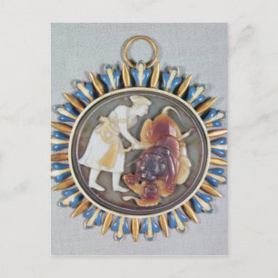 Carte Postale Cameo représentant l'empereur Shah Jahan tuant un 