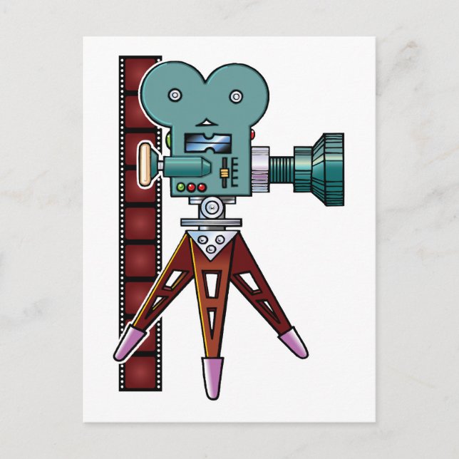Carte Postale Caméra de cinéma de dessin (Devant)