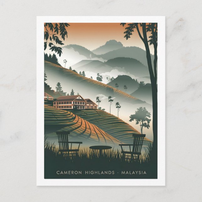 Carte Postale Cameron Highland Malaisie (Devant)