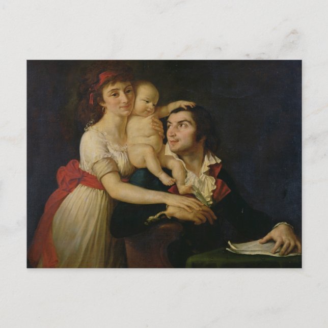 Carte Postale Camille Desmoulins son épouse Lucile et leur (Devant)
