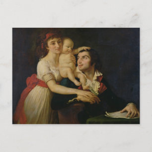 Carte Postale Camille Desmoulins son épouse Lucile et leur