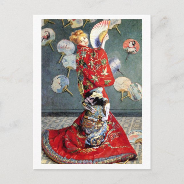 Carte Postale Camille Monet En Costume Japonais (Devant)