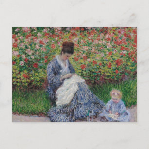Carte Postale Camille Monet et un enfant par Claude Monet Postca