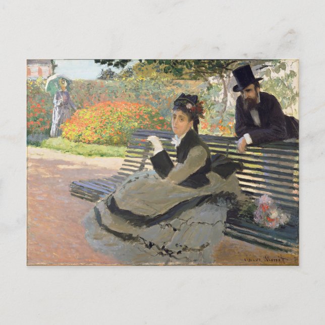 Carte Postale Camille Monet sur un banc Claude Monet (Devant)