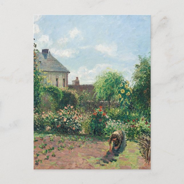 Carte Postale Camille Pissarro Le jardin de l'artiste à Eragny (Devant)