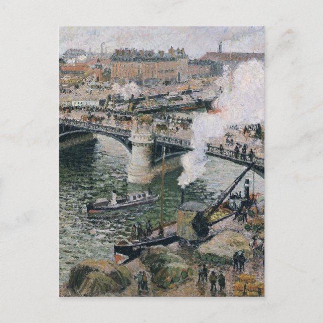 Carte Postale Camille Pissarro Pont Boieldieu à Rouen Peinture (Devant)