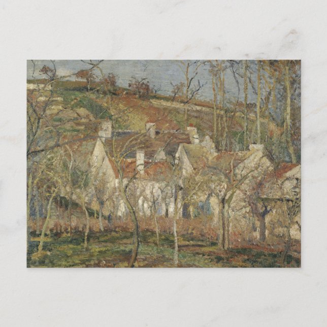 Carte Postale Camille Pissarro - Toits rouges, coin d'un village (Devant)