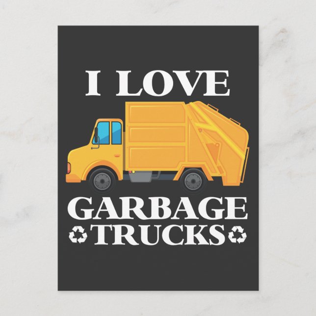 Carte Postale Camion à ordures Amour enfants garçon fille tout-p (Devant)