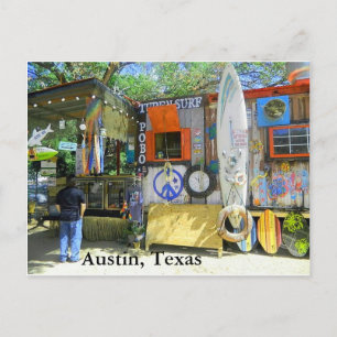 Carte Postale Camion alimentaire, Austin Texas