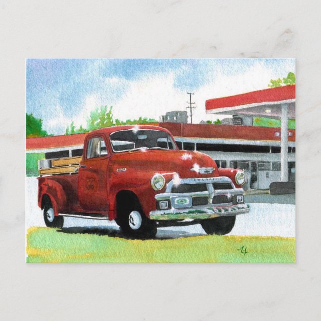 Carte postale Camion antique 1954 (Devant)